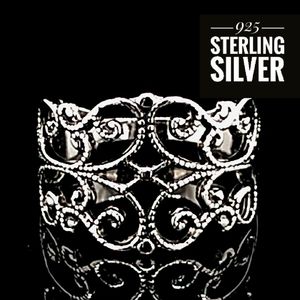Ladies 925 Sterling Silver Filigree Ring